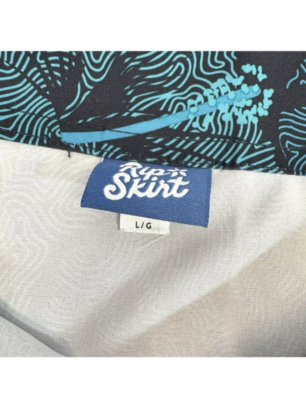 RipSkirt Hawaii Wrap Skirt Womens Size Large Maui Moonlight Blue Floral - Picture 4 of 4